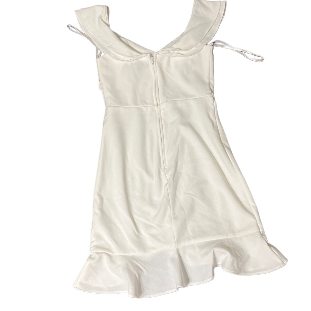 David’s bridal mini white dress XS